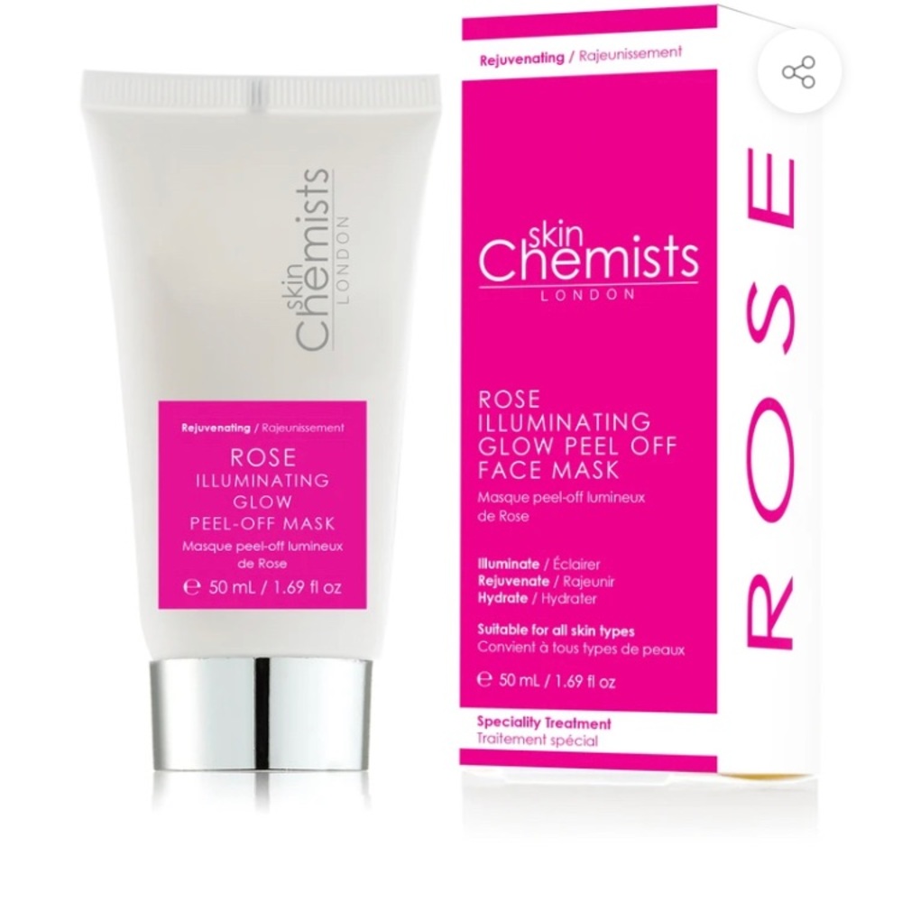 Skin care Christmas gift SKINCHEMISTS ROSE ILLUMINATING GLOW PEEL OFF MASK